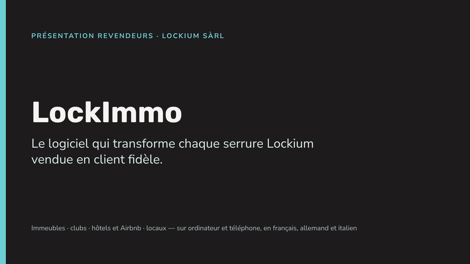 Presentazione LockImmo per i rivenditori