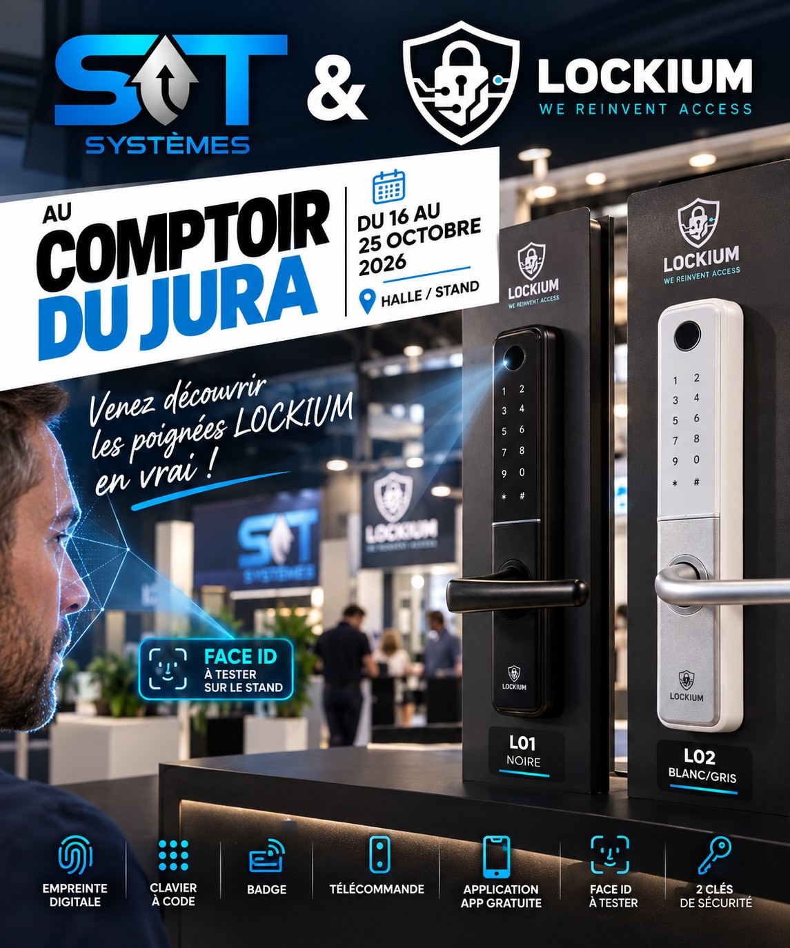 ST Systèmes et Lockium au Comptoir du Jura 2026 : première présentation de l'ouverture Face ID