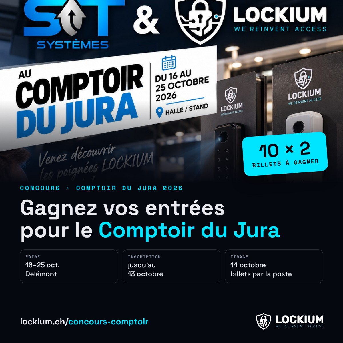 Concours : gagnez 10 × 2 billets pour le Comptoir du Jura 2026