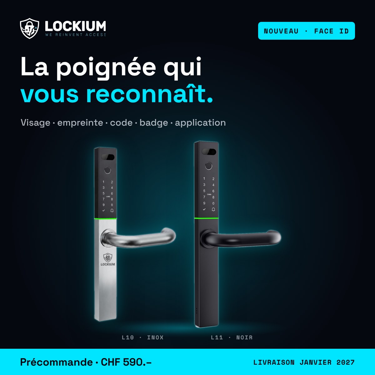 Précommandes ouvertes : les poignées Face ID L10 et L11 arrivent en janvier