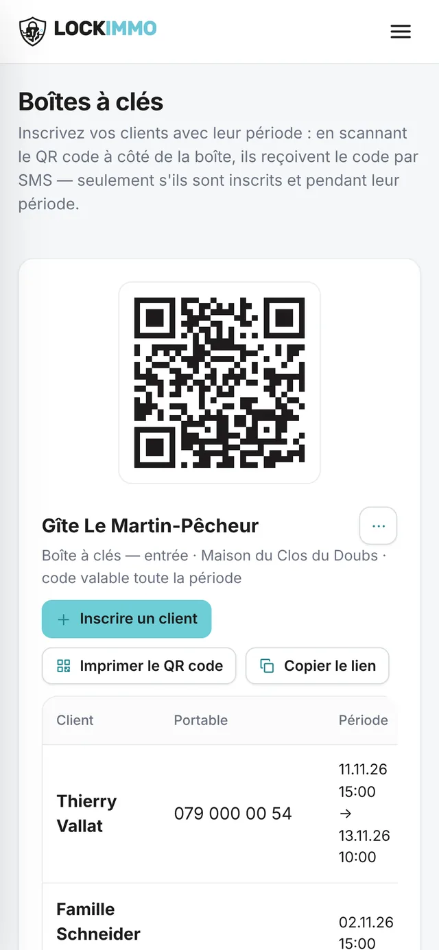 Boîtes à clés pour vos logements sur téléphone